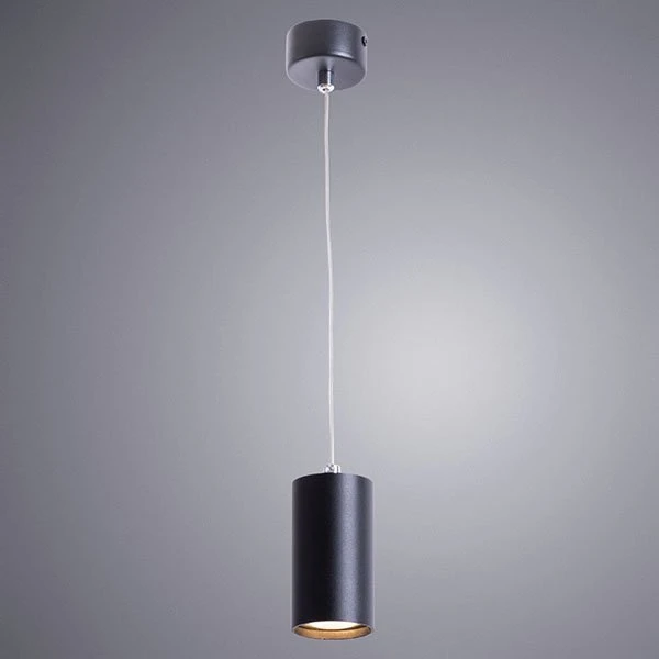 Подвесной светильник Arte Lamp Canopus A1516SP-1BK, арматура черная, плафон металл черный, 6х6 см - фото 1