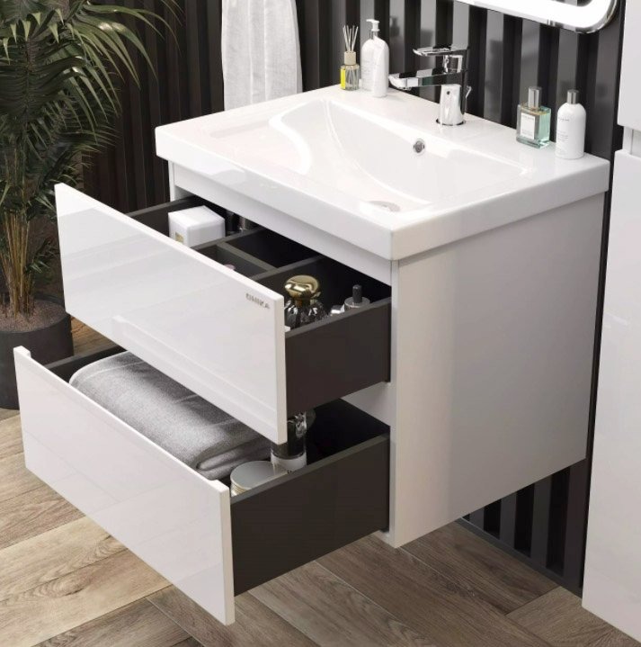 Мебель для ванной Оника Эвада 60, подвесная, цвет белый - фото 1