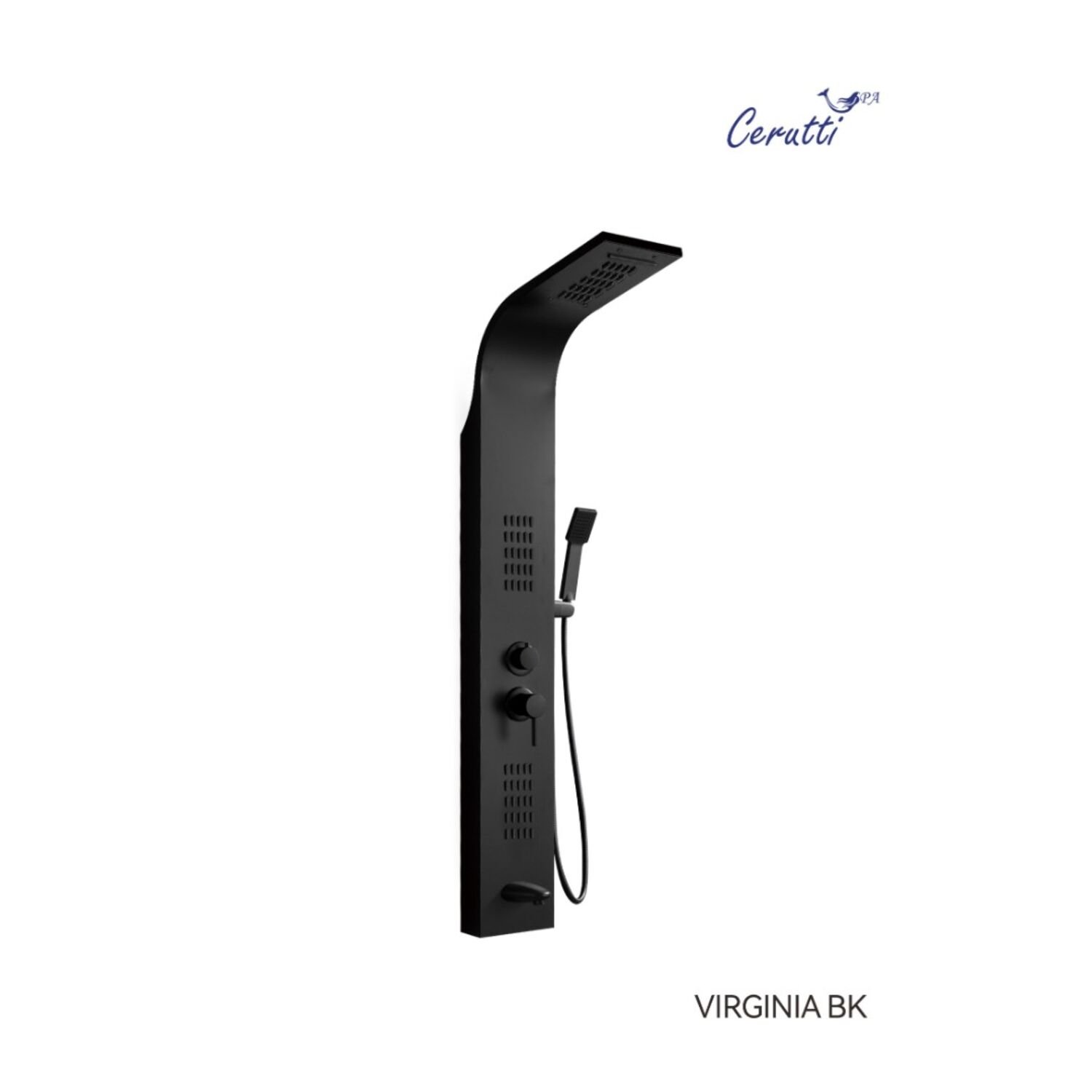 Душевая панель CeruttiSPA Virginia BK CT9989, с гидромассажем, цвет черный