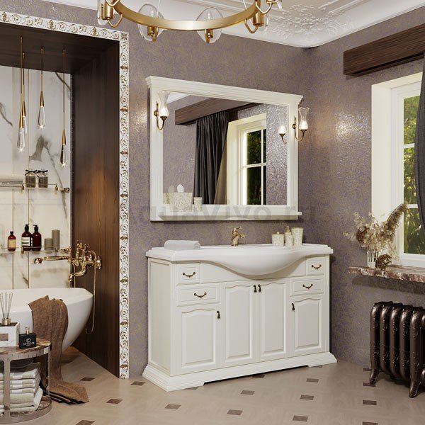 Мебель для ванной Опадирис Риспекто 120, цвет слоновая кость
