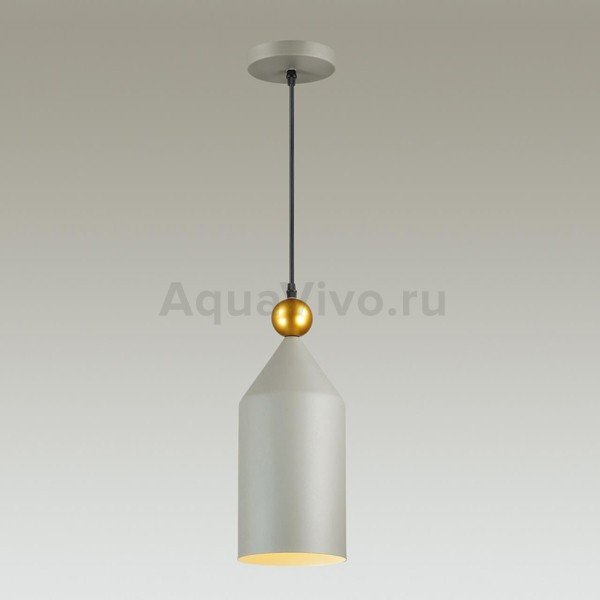 Подвесной светильник Odeon Light Bolli 4092/1, арматура серая, плафон металл серый, 15х156 см - фото 1