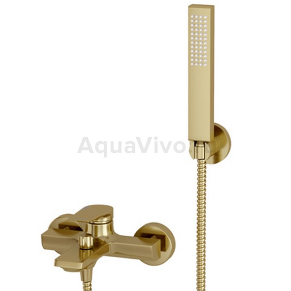 Смеситель WasserKRAFT Aisch 5501 для ванны с душем, цвет матовое золото