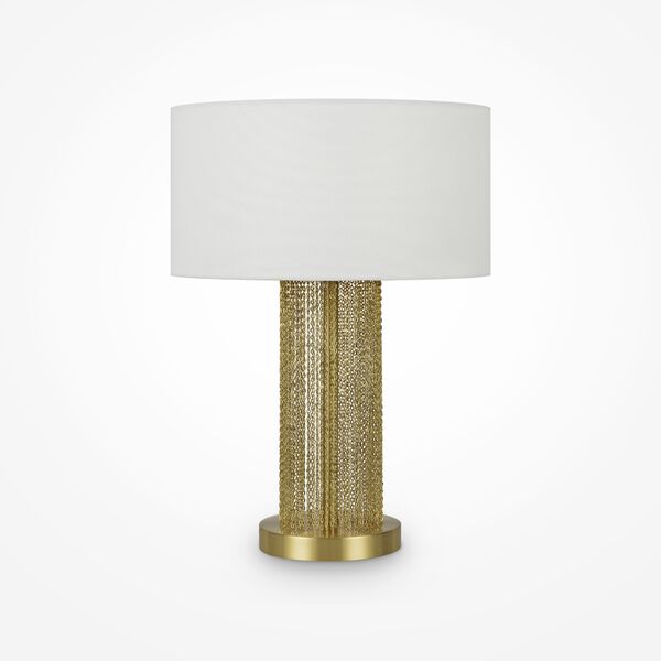 Настольный светильник Maytoni Impressive MOD151TL-01G, арматура золото, плафон текстиль белый