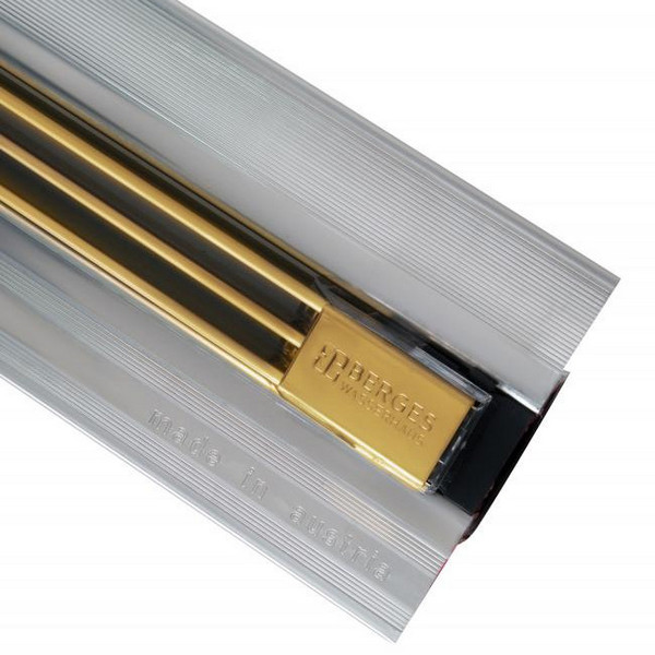 Душевой лоток Berges Super Slim 092154 с решеткой 80x9 см, боковой выпуск, с возможностью изменения длины, цвет золото глянец - фото 1