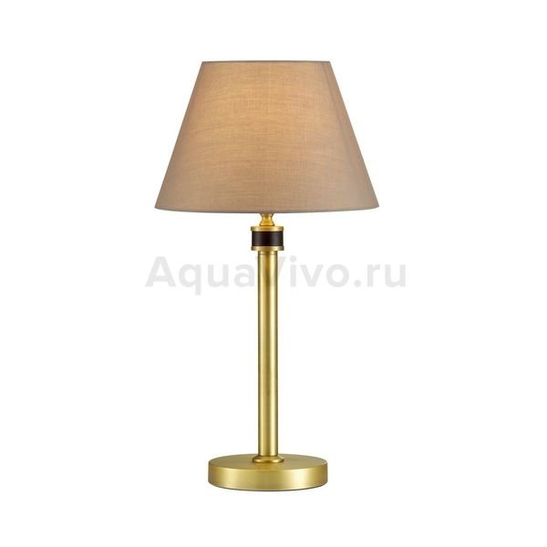 Интерьерная настольная лампа Lumion Montana 4429/1T, арматура цвет латунь, плафон/абажур ткань, цвет бежевый