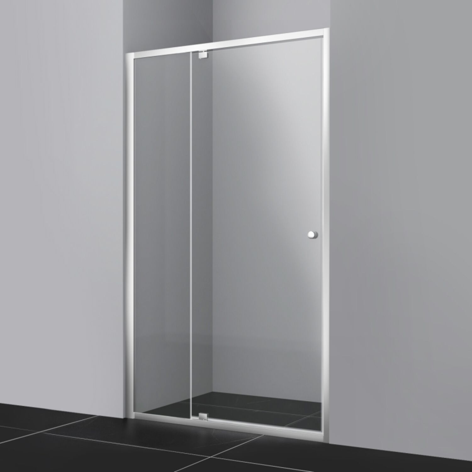 Душевая дверь WasserKRAFT Aula 11P05 120x190, стекло прозрачное, профиль хром - фото 1