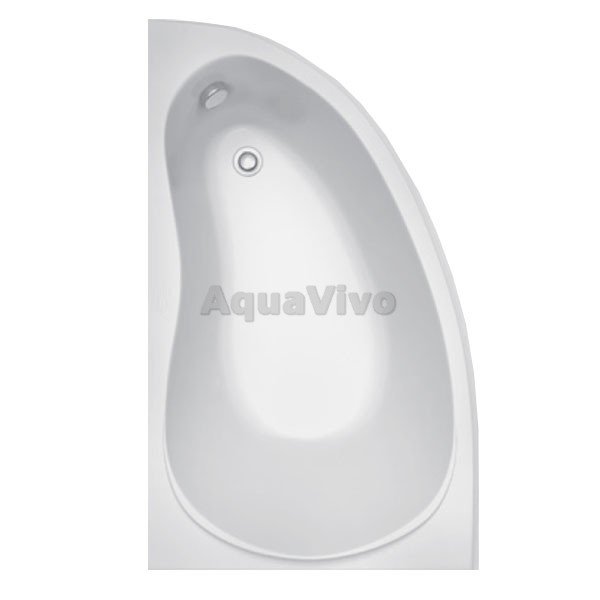 Акриловая ванна Бас Алегра 150x90, левая, с каркасом, без экранов, цвет белый