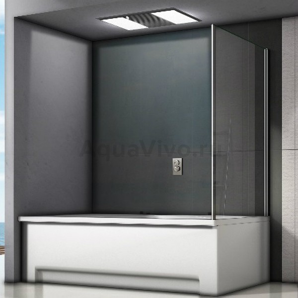 Торцевая шторка на ванну Good Door SCREEN SP-70-C-CH 70x140, стекло прозрачное, профиль хром