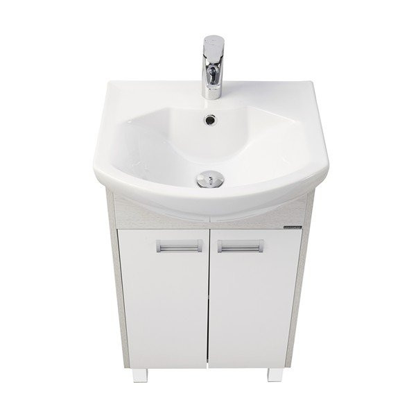 Мебель для ванной Акватон Бекка Pro 50, цвет белый / дуб сомерсет - фото 1