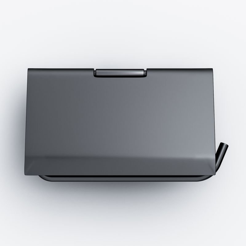Держатель туалетной бумаги AM.PM X-Joy A84341422, с крышкой, цвет черный - фото 1