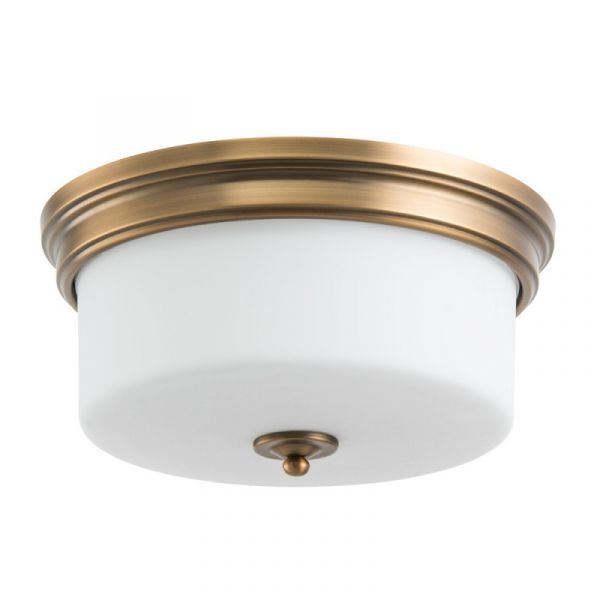 Потолочный светильник Arte Lamp Alonzo A1735PL-3SR, арматура латунь, плафон стекло белое, 38х38 см