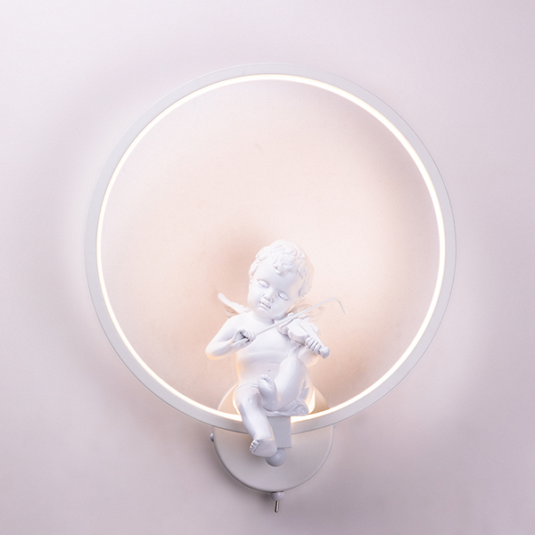 Настенный светильник Arte Lamp Paradise A6065AP-1WH, арматура белая, плафон металл / силикон белый, 30х16 см - фото 1