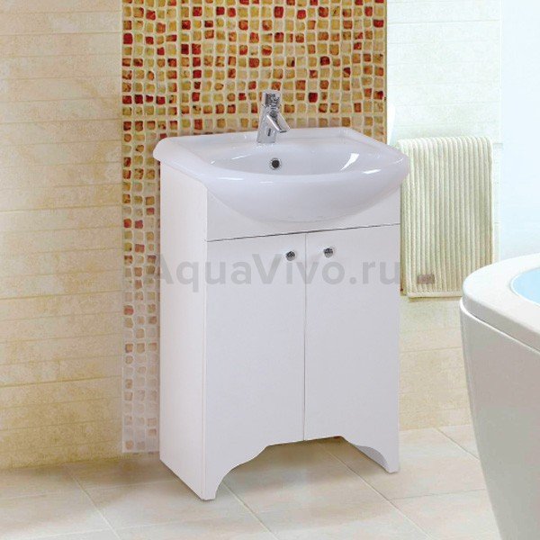 Мебель для ванной Оника Омега 55.10, цвет белый - фото 1