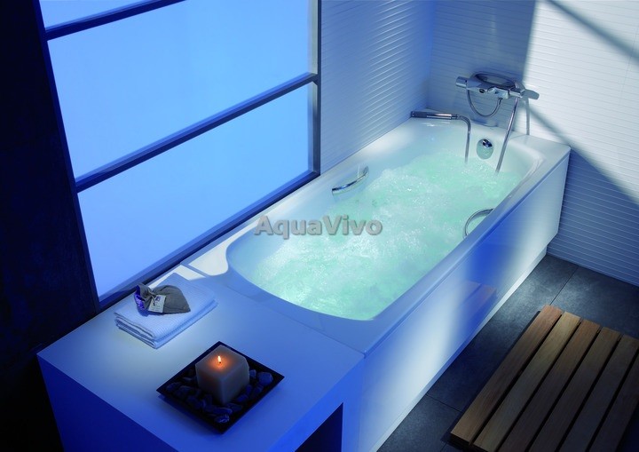 Стальная ванна Roca Swing 2200E0000 180х80, с антискользящим покрытием, с отверстиями под ручки - фото 1