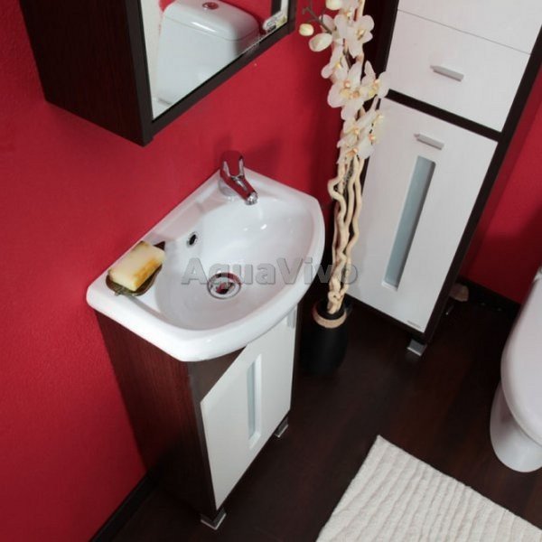Мебель для ванной Бриклаер Бали 40, цвет белый - венге - фото 1