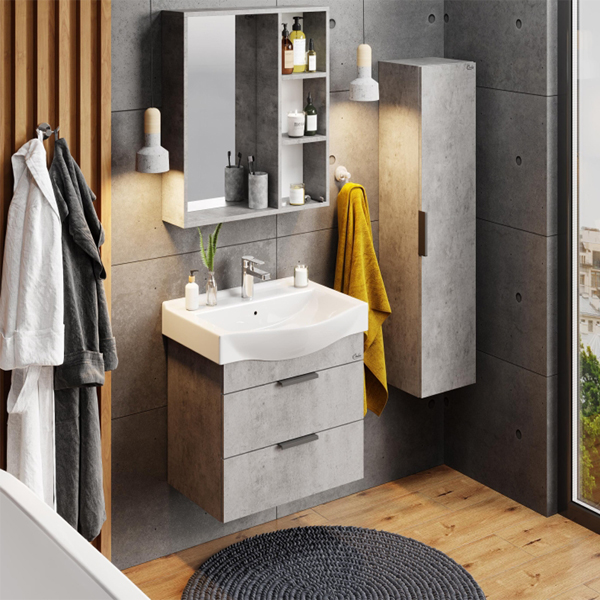 Мебель для ванной Оника Девис 65.13, цвет бетон чикаго - фото 1