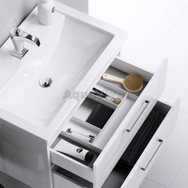 Мебель для ванной Aqwella Манчестер 80, с 2 ящиками, цвет белый