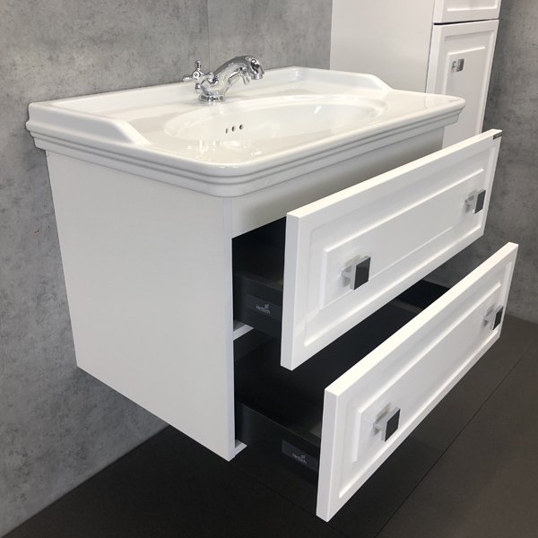 Мебель для ванной Comforty Феррара 80, цвет белый глянец