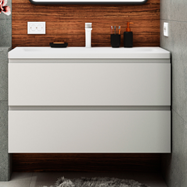 Мебель для ванной Art & Max Bianchi 100 подвесная, цвет белый глянец - фото 1