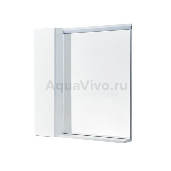 Шкаф-зеркало Акватон Рене 80, цвет белый / грецкий орех