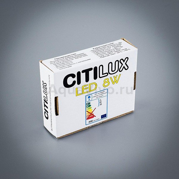 Точечный светильник Citilux Омега CLD50R080, арматура белая, плафон полимер белый, 3000K, 9х9 см