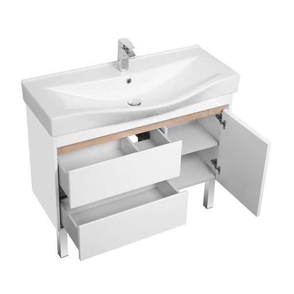 Мебель для ванной Акватон Нортон 100, цвет белый глянец - фото 1