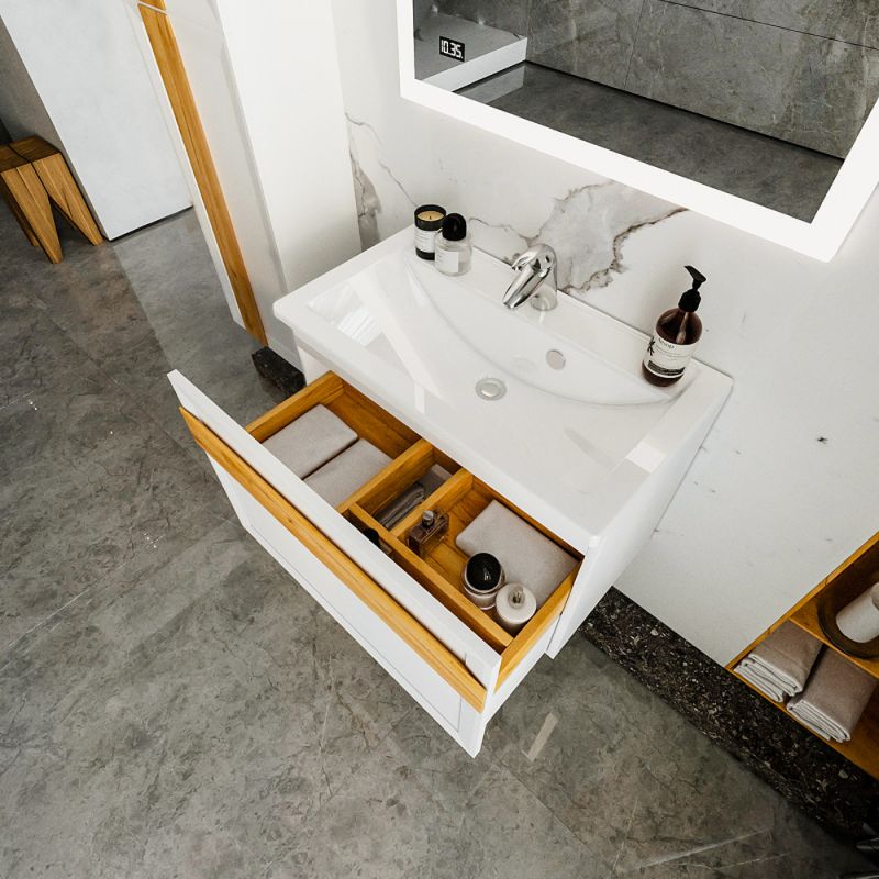 Мебель для ванной Бриклаер Берлин 80, цвет белый глянец - фото 1