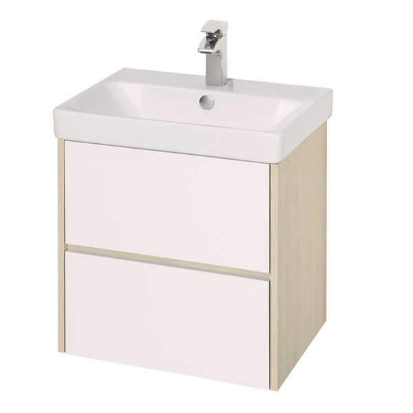 Мебель для ванной Акватон Сканди 55, цвет белый / дуб верона - фото 1