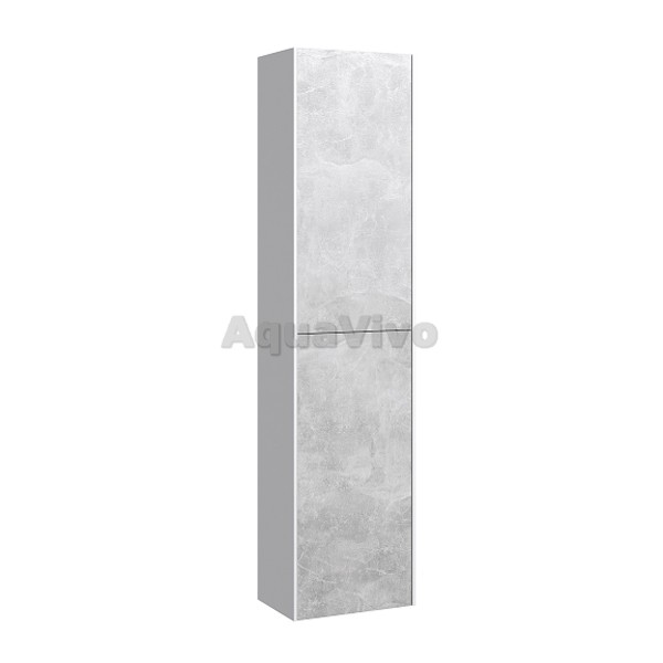 Шкаф-пенал Aqwella Mobi 35, цвет белый/бетон светлый