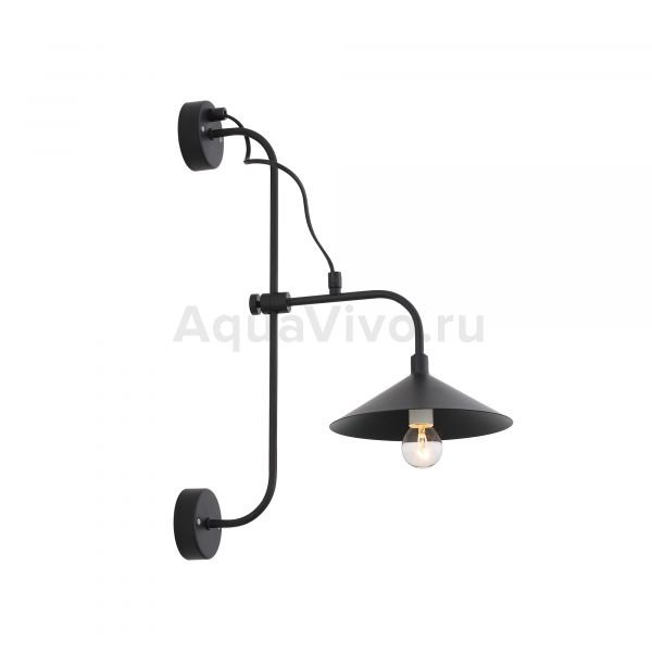 Настенный светильник ST Luce Scarno SL265.401.01, арматура металл, цвет черный, плафон металл, цвет черный