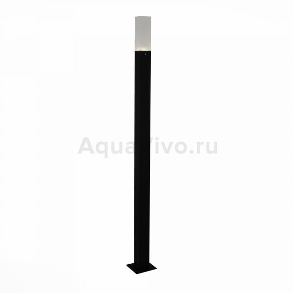 Уличный наземный светильник ST Luce Vivo SL101.415.01, арматура металл, цвет черный, плафон стекло, цвет белый