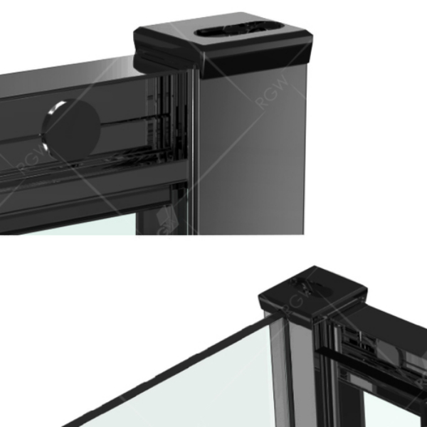 Душевой уголок RGW Classic CL-48B 100х100, стекло прозрачное, профиль черный - фото 1