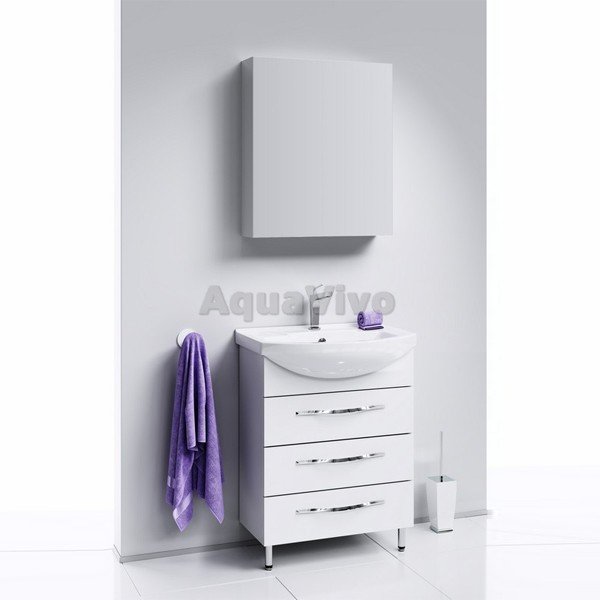 Мебель для ванной Aqwella Аллегро 65, с 3 ящиками, цвет белый