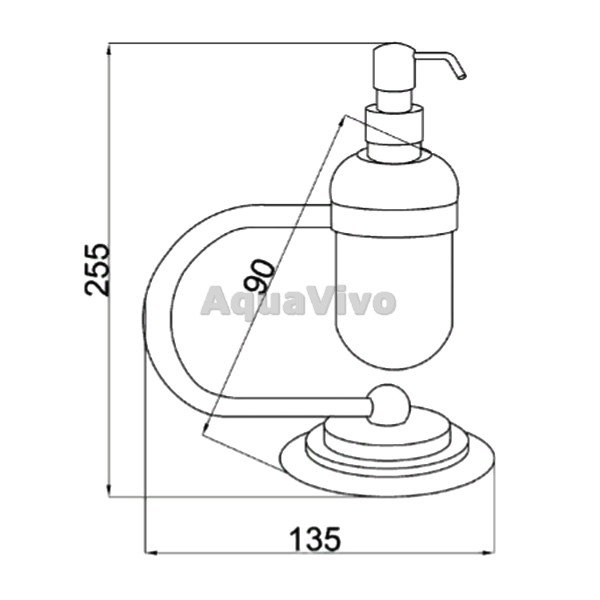 Дозатор Boheme Murano 10909-BR для жидкого мыла с подставкой, цвет бронза