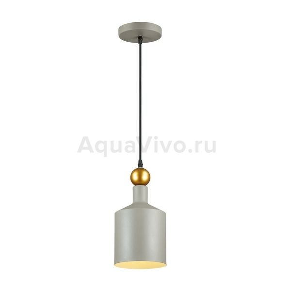 Подвесной светильник Odeon Light Bolli 4086/1, арматура серая, плафон металл серый, 15х146 см