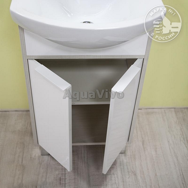 Мебель для ванной Акватон Рико 55 цвет белый / ясень фабрик - фото 1