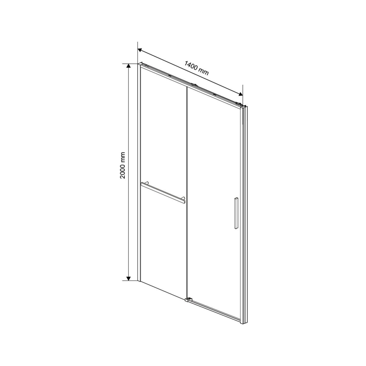 Душевая дверь Vincea Slim Soft VDS-1SS Slim Soft 140x200, стекло прозрачное, профиль вороненая сталь - фото 1