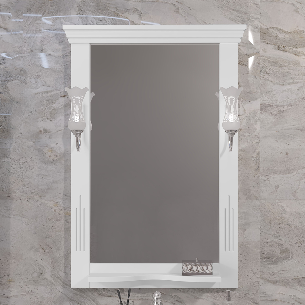 Зеркало Опадирис Риспекто 65x100, цвет белый матовый