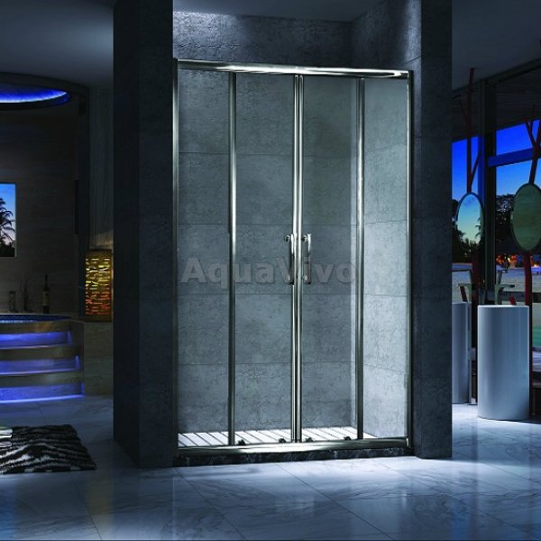 Душевая дверь Esbano ES-140DW 140х195, стекло прозрачное, профиль хром