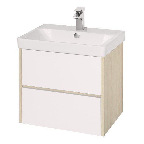 Мебель для ванной Акватон Сканди 70, цвет белый / дуб верона