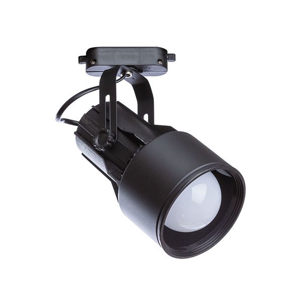 Трековый светильник Arte Lamp Lyra A6252PL-1BK, арматура черная, плафон металл черный, 10х10 см
