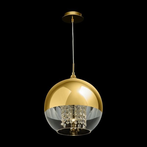 Подвесной светильник Maytoni Fermi P140-PL-170-1-G, арматура золото, плафон стекло / металл прозрачный / золото