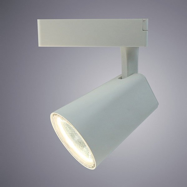 Трековый светильник Arte Lamp Amico A1820PL-1WH, арматура белая, плафон металл белый, 12х10 см - фото 1