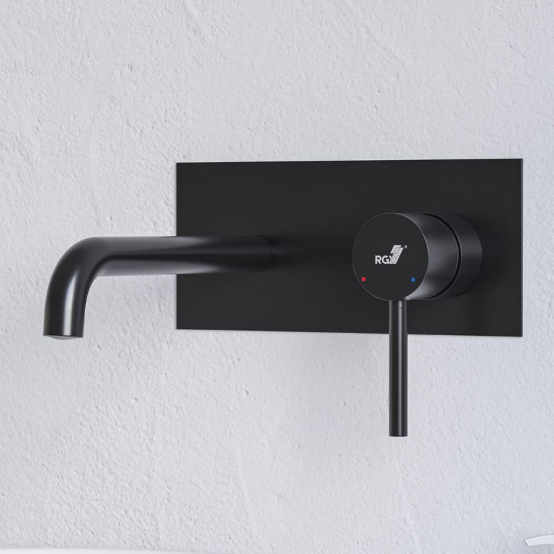 Смеситель RGW Shower Panels SP-45-11 B для раковины, встраиваемый, цвет черный - фото 1