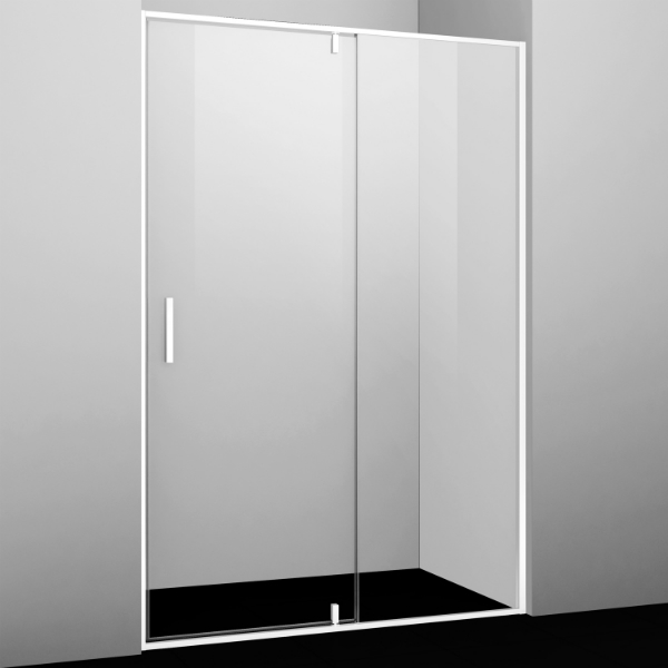 Душевая дверь WasserKRAFT Neime WasserSchutz 19P05 120x200, стекло прозрачное, профиль белый - фото 1