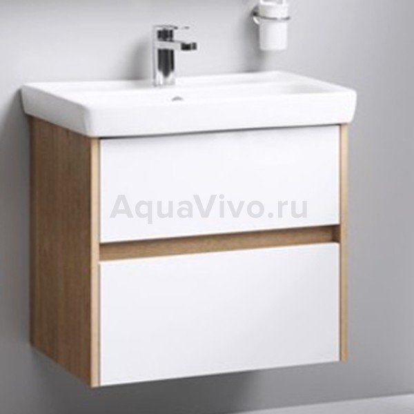Мебель для ванной Aqwella City 60, цвет дуб балтийский / белый - фото 1