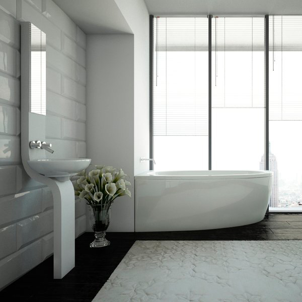 Акриловая ванна Акватек Дива 160x90, левая, цвет белый - фото 1