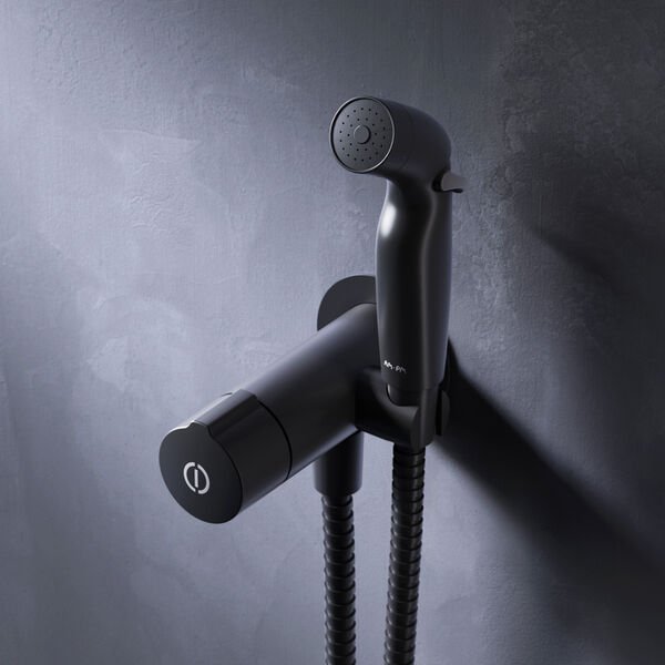 Гигиенический душ AM.PM X-Joy TouchReel F0H85A522, со встраиваемым смесителем, цвет черный