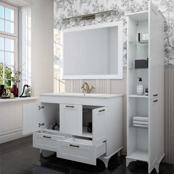 Мебель для ванной Sanflor Ванесса 95, напольная, цвет белый