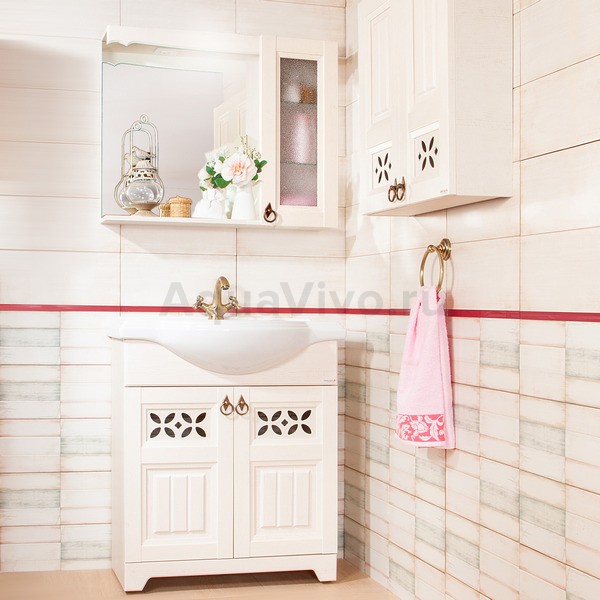 Мебель для ванной Бриклаер Кантри 80, цвет бежевый дуб прованс - фото 1